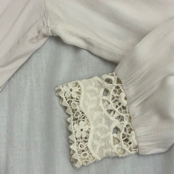 Soft Tunic Top with Lace Inset Shoulders, Cuffs and Hip-to-Hemline by XCVI - Picture 9 of 9